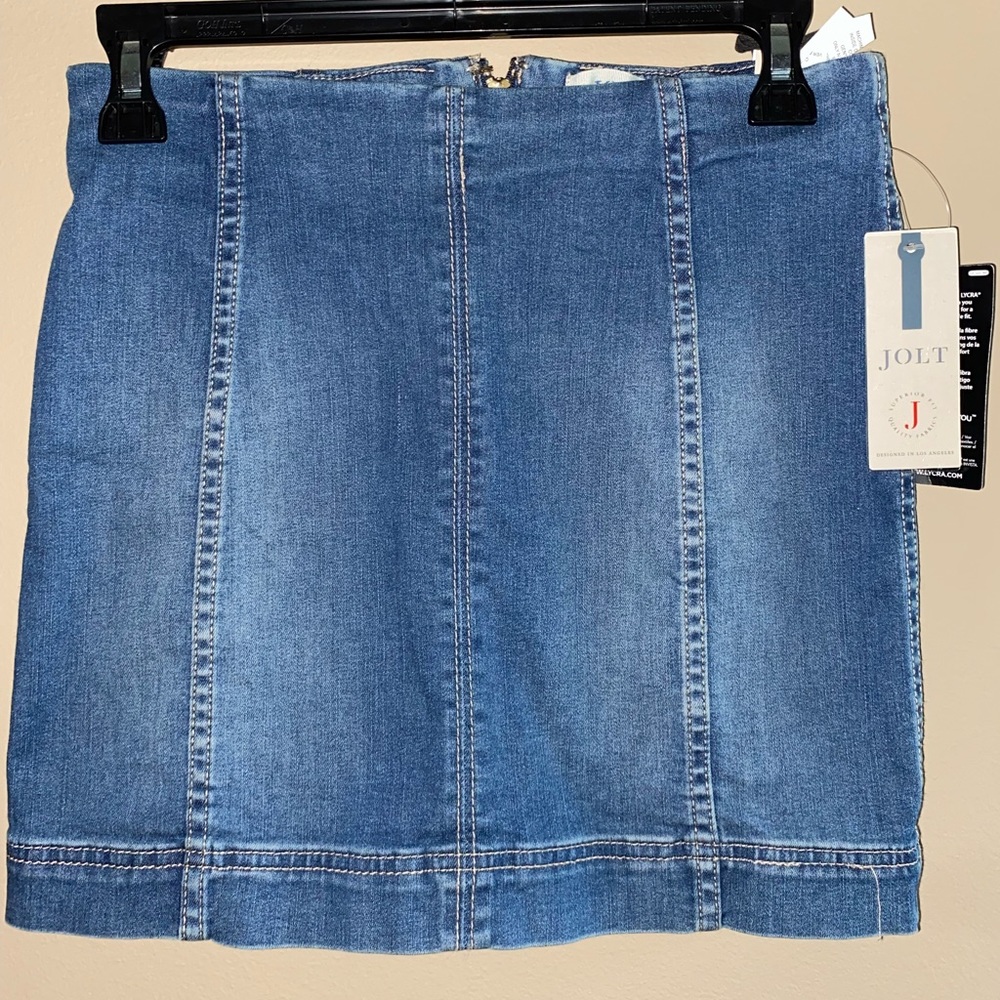 Jolt jean skirt